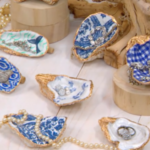 Oyster shell jewelry tray diy