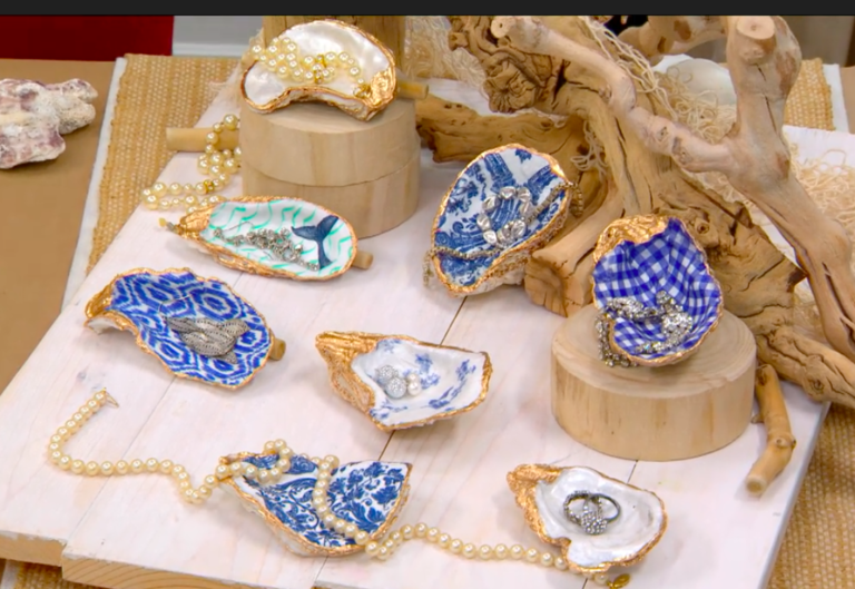 Do it yourself Oyster shell jewelry tray