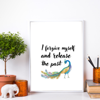 I forgive myself and release the past affirmation quote