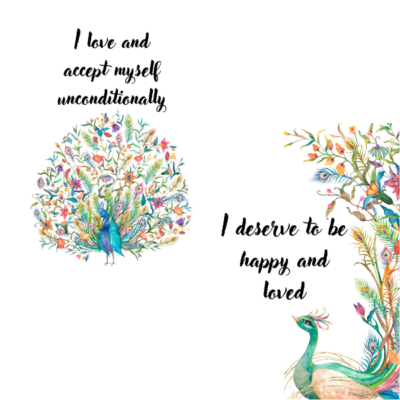 Self Love and Self Acceptance Affirmation Quotes Peacock Digital Design