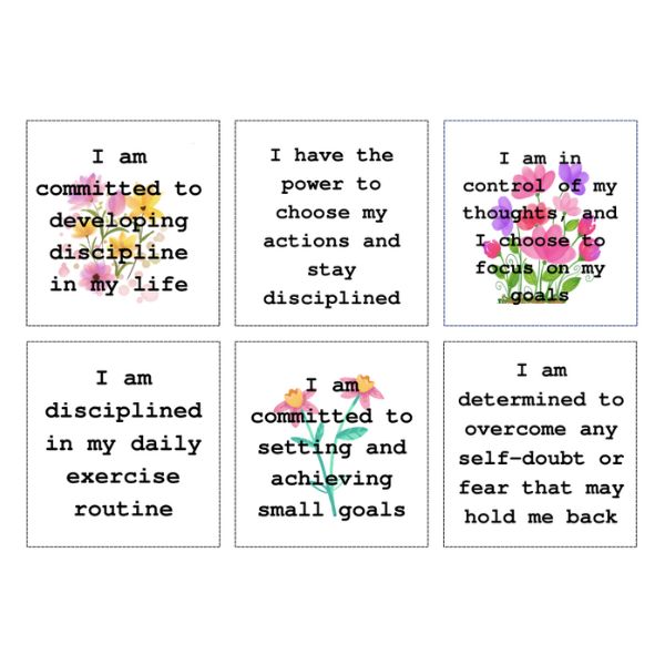 Affirmations for discipline floral design_