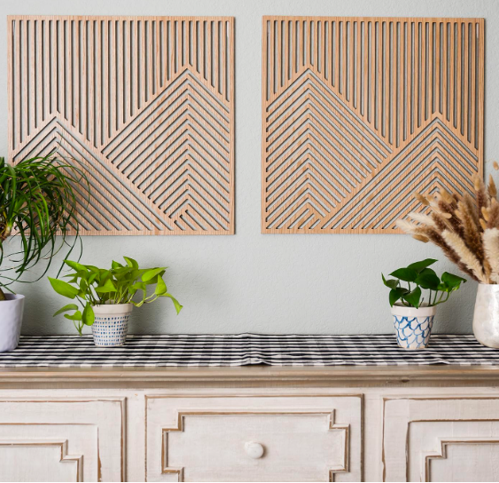 Wood Mountain Wall Art Amazon Find