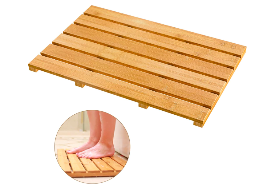 Non-Slip Bamboo Sturdy Water Proof Bathroom Bath Mat