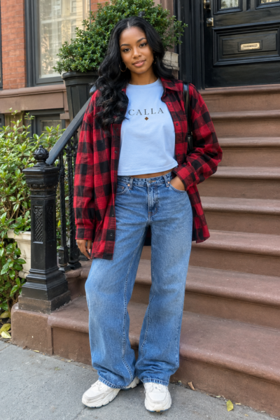 Tee + Oversized Flannel