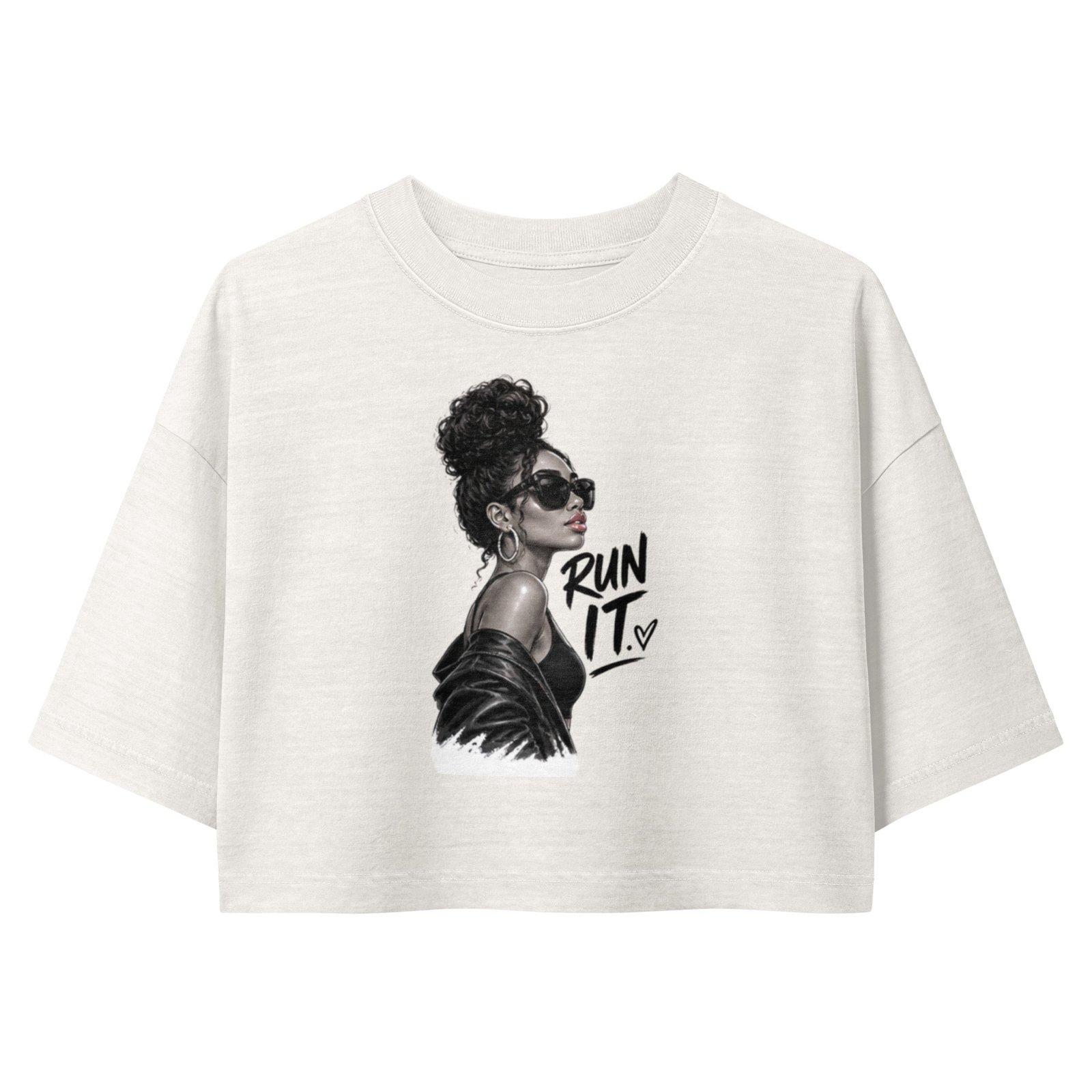 Run It Women’s Graphic Cropped Top - Image 3