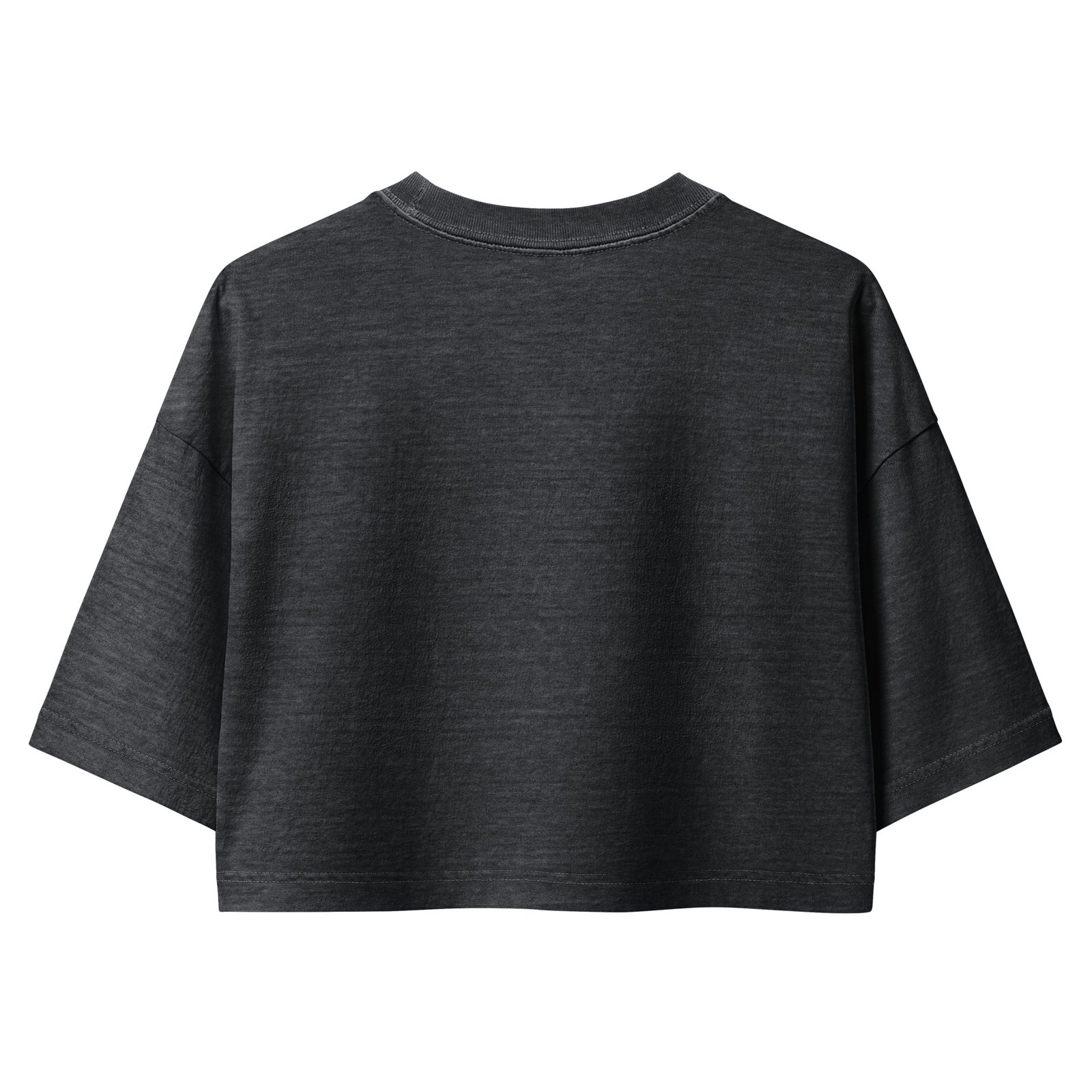 Run It Women’s Garment Dye Vintage Graphic Tee Cropped Top - Image 2